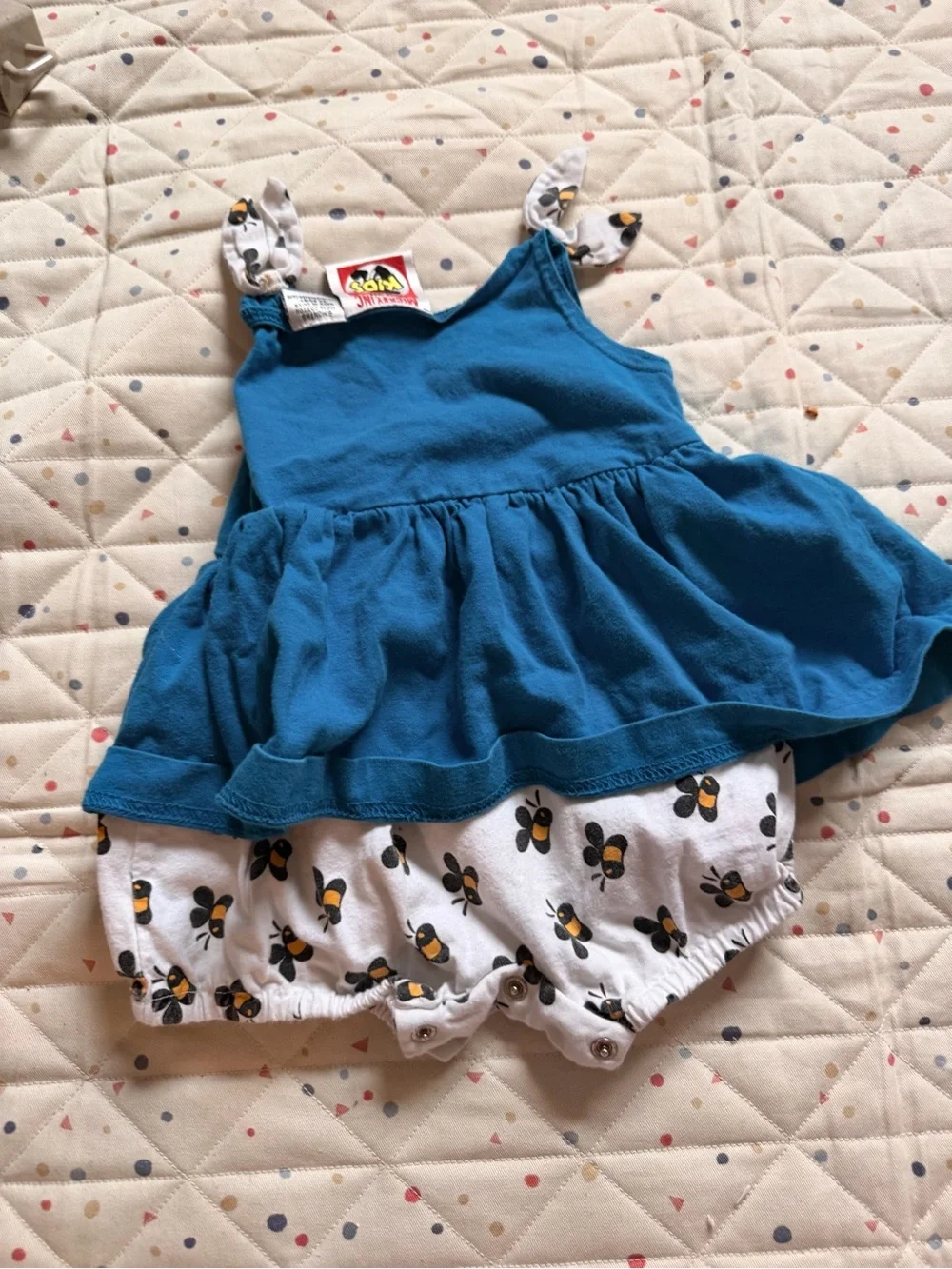Vintage Disney Pooh Blue Baby Dress romper